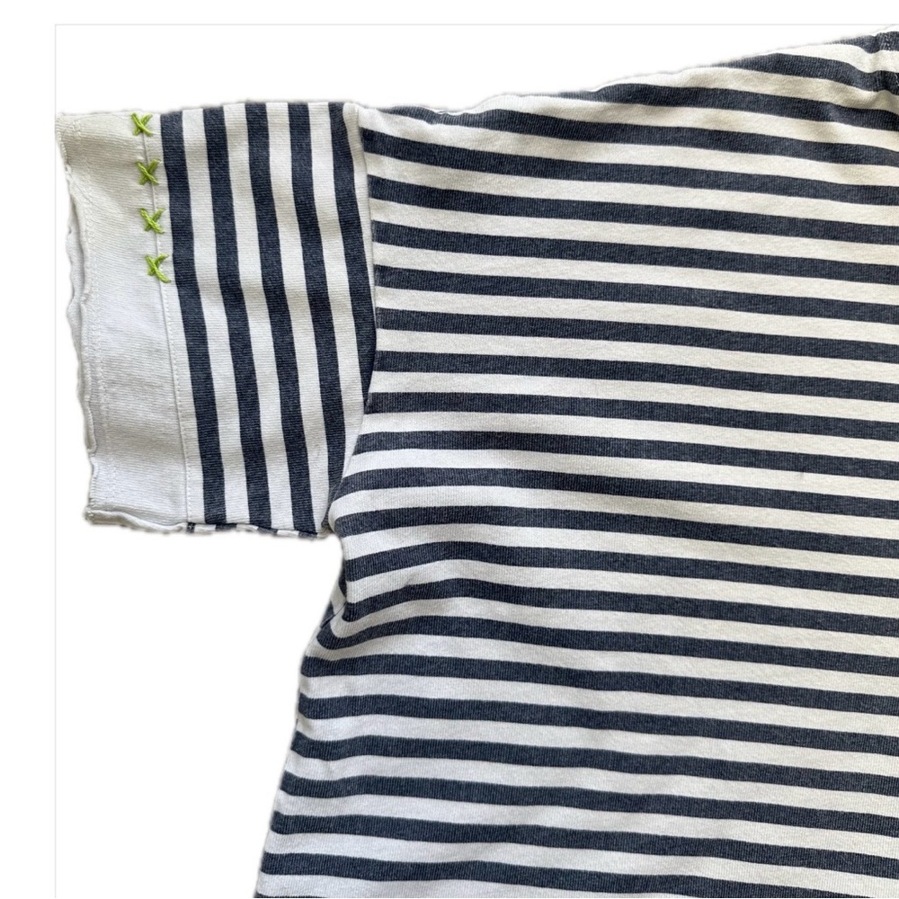 Oversized Organic Cotton Hooded Top, Star Appliqué Striped Boho Unisex Hoodie - Picture 13 of 14